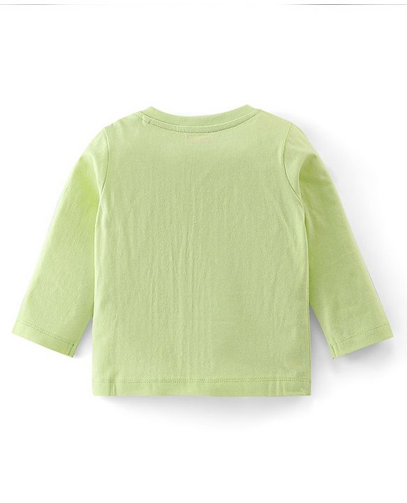 Babyhug Cotton Knit Full Sleeves Horse Printed Night Suit - Green