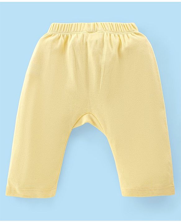 Babyhug Full Length Diaper Leggings Pack of 3 Unicorn Printed - Pink & Yellow
