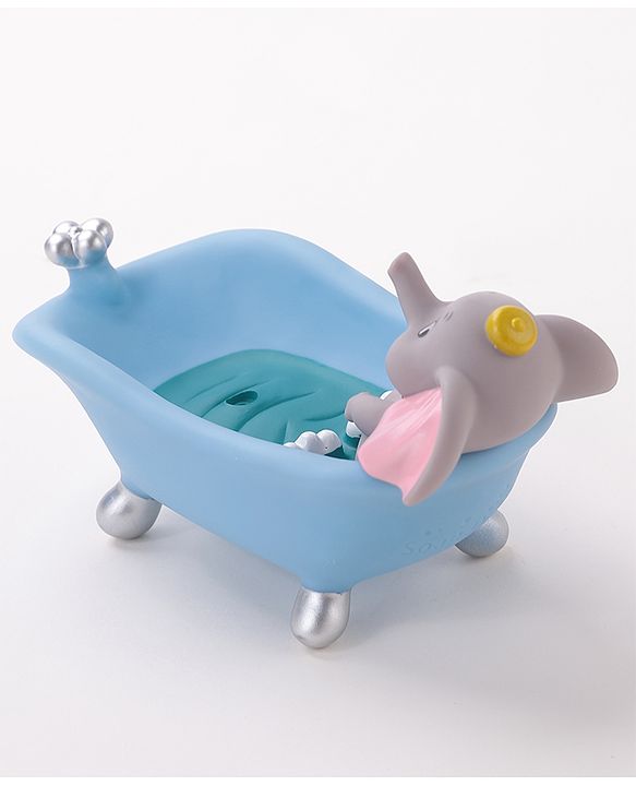 Babyhug Soap Case  Elephant Theme Free Size- Blue
