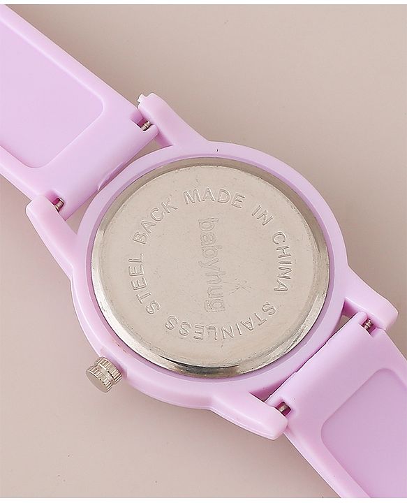 Babyhug Analog Watch with Star Print- Purple