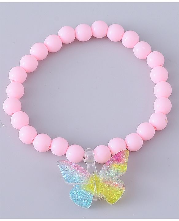 Babyhug Analog Watch with Bracelets & Butterfly Print- Multicolor