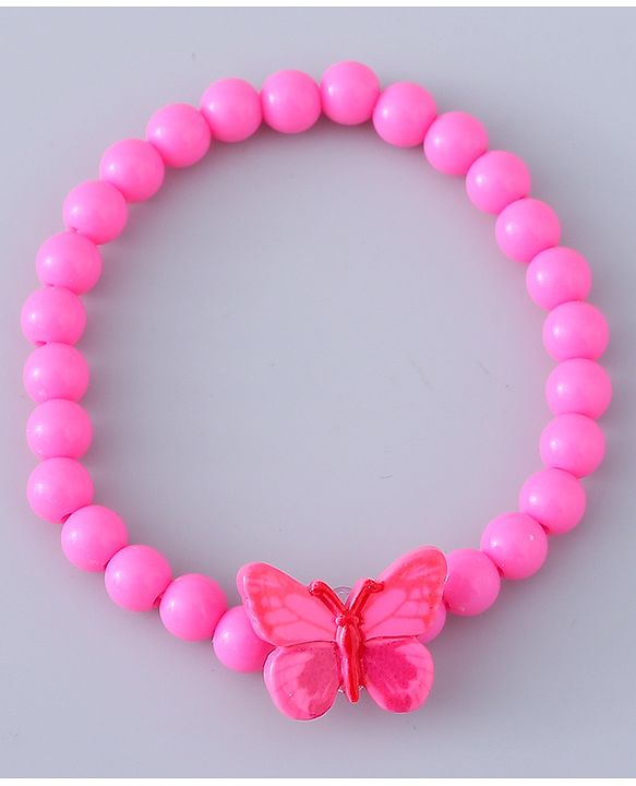 Babyhug Analog Watch with Bracelets & Butterfly Print - Multicolor