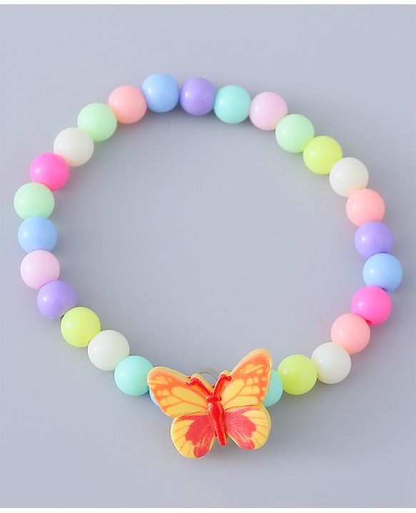 Babyhug Analog Watch with Bracelets & Butterfly Print - Multicolor