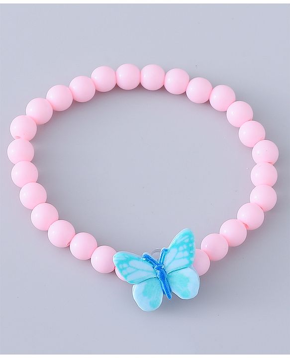Babyhug Analog Watch with Bracelets & Butterfly Print - Multicolor
