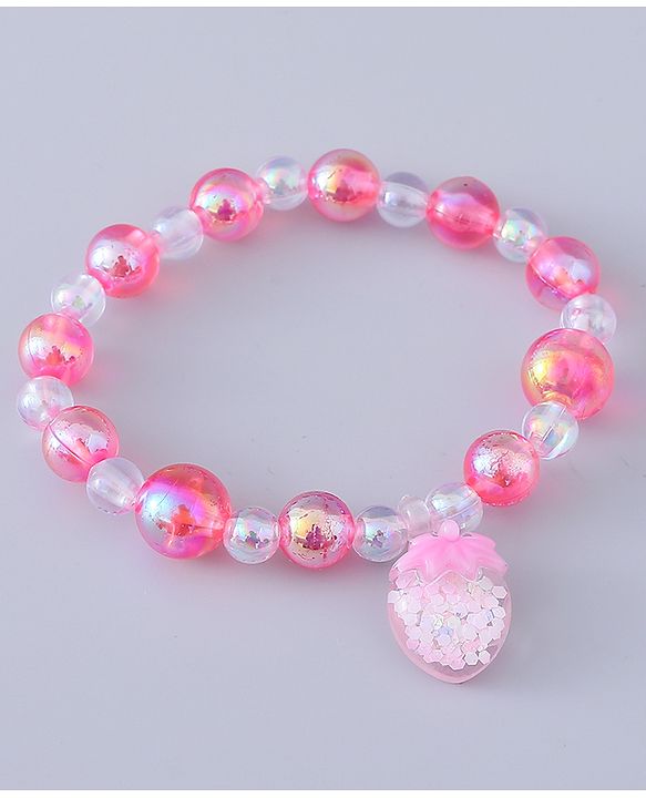 Babyhug Analog Watch with Bracelets & Floral Print- Pink