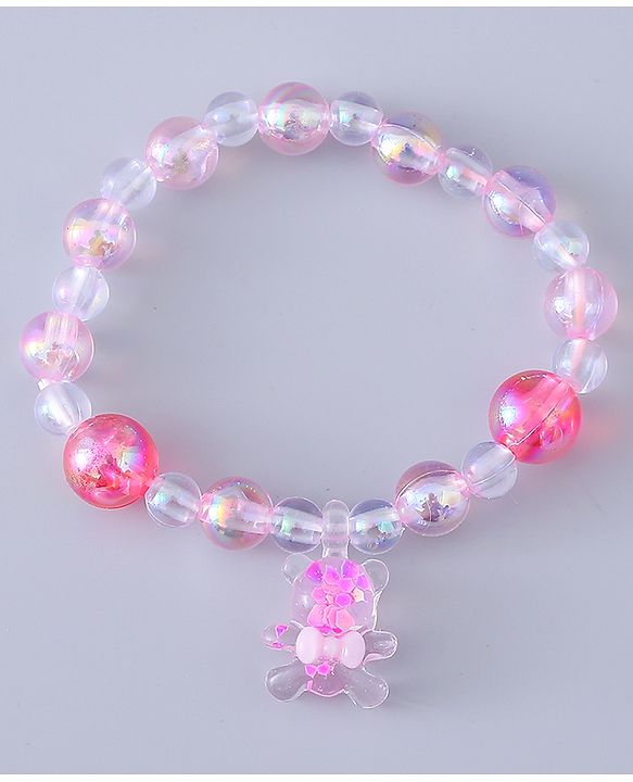 Babyhug Analog Watch with Bracelets & Floral Print- Pink