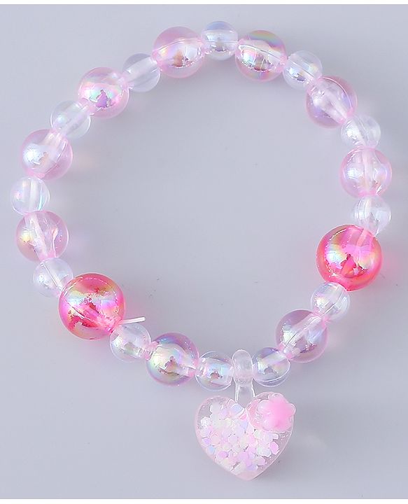 Babyhug Analog Watch with Bracelets & Floral Print- Pink