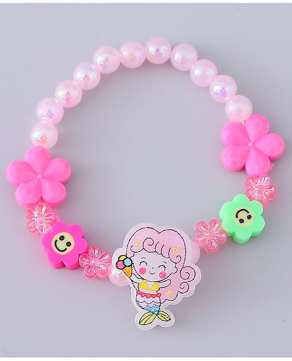 Babyhug Analog Watch with Bracelets & Mermaid Print - Multicolor