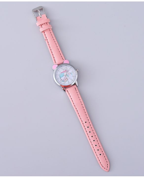 Babyhug Analog Watch with Bracelets & Mermaid Print - Multicolor