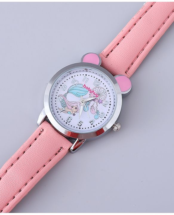 Babyhug Analog Watch with Bracelets & Mermaid Print - Multicolor
