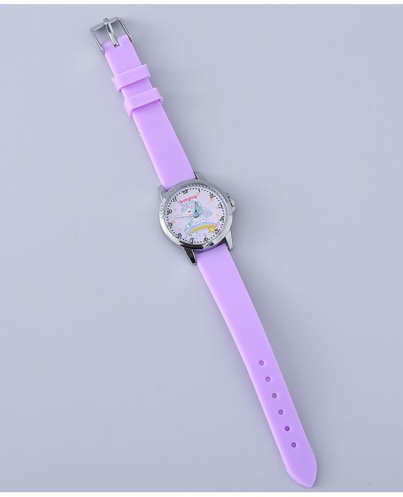 Babyhug Analog Watch with Bracelets & Unicorn Print - Multicolor