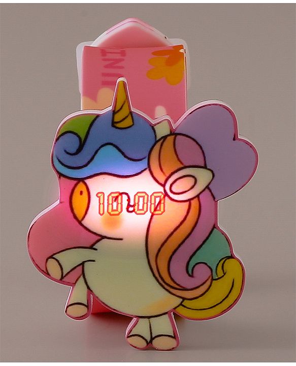 Babyhug Digital Watch with Unicorn Print - Pink