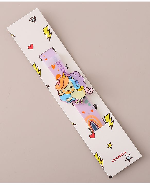 Babyhug Digital Watch with Unicorn Print - Pink