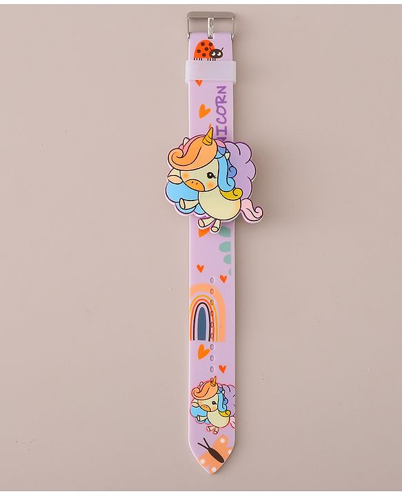 Babyhug Digital Watch with Unicorn Print - Pink