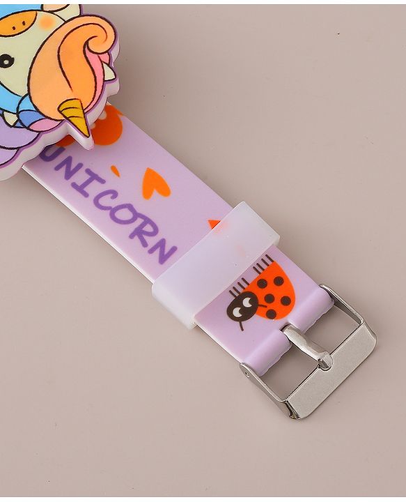 Babyhug Digital Watch with Unicorn Print - Pink