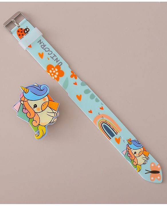 Babyhug Digital Watch with Unicorn Print - Pink