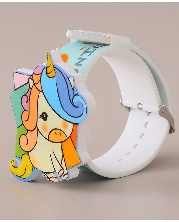 Babyhug Digital Watch with Unicorn Print - Pink