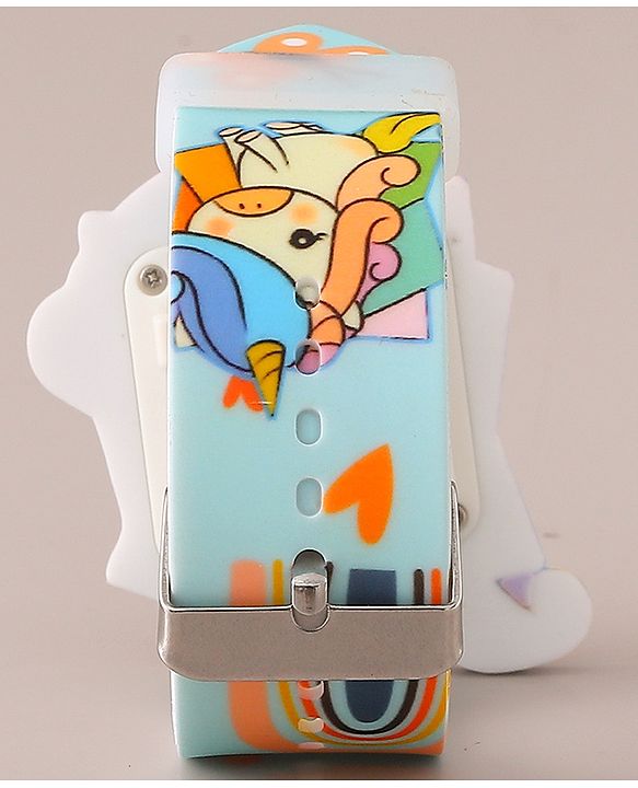 Babyhug Digital Watch with Unicorn Print - Pink