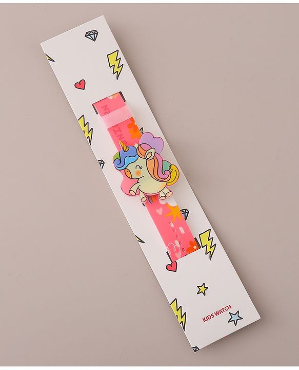 Babyhug Digital Watch with Unicorn Print - Pink