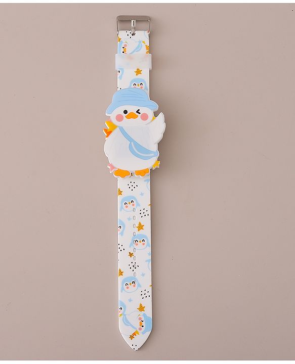 Babyhug Digital Watch with Duck Theme- Blue