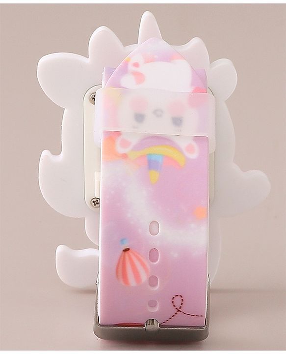 Babyhug Digital Watch with Unicorn Theme- Pink