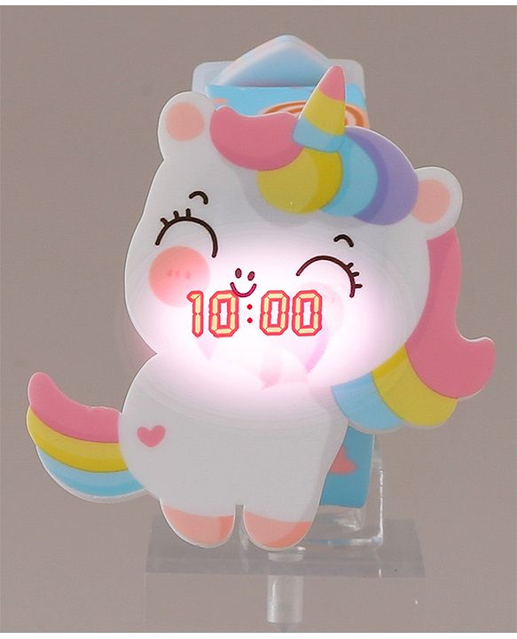Babyhug Digital Watch with Unicorn Theme- Blue