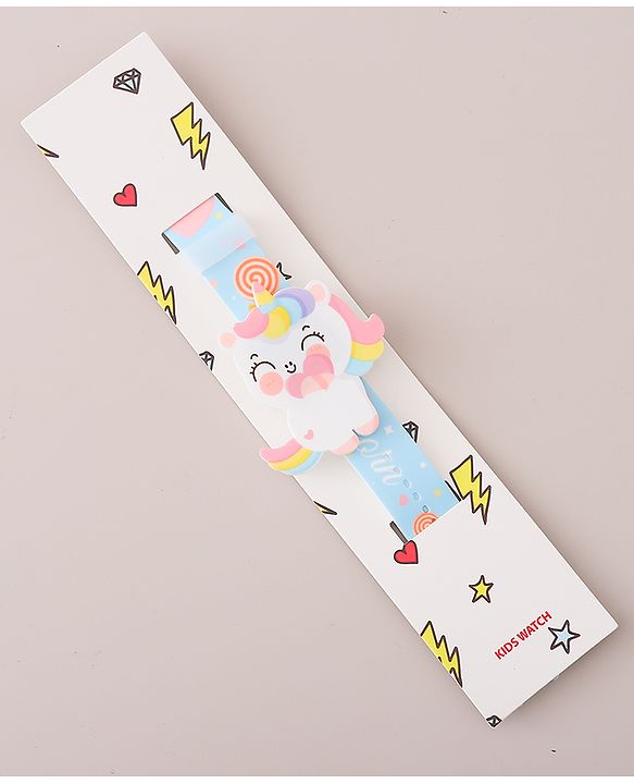 Babyhug Digital Watch with Unicorn Theme- Blue