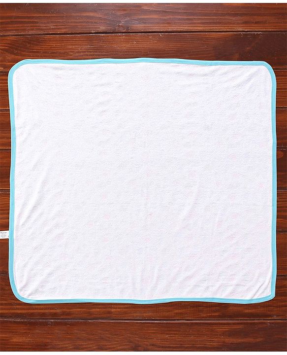 Babyhug Terry Knit Towel with Crab Print L 76.2 X B 76.2 cm- Blue