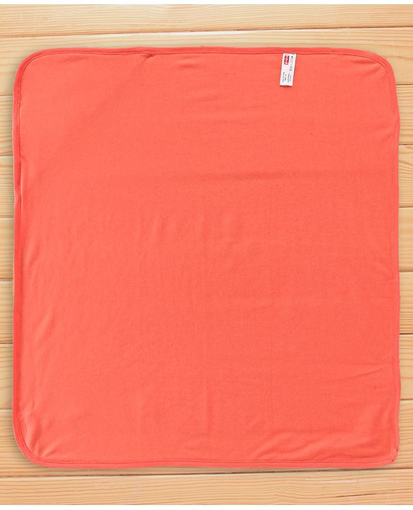 Babyhug Knit Terry Towel with Hood Bear Print L 76.2 X B 76.2 cm - Orange