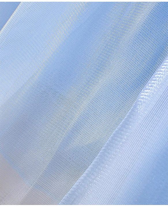 Babyhug Sleeveless Sequins Detailing Organza Tiered Party Frock - Frozen  Blue