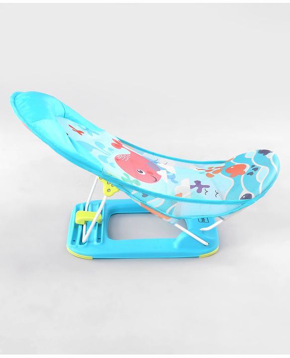 Babyhug Anti Slip Baby Bather with Aqua Print- Blue