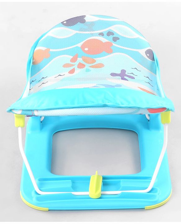 Babyhug Anti Slip Baby Bather with Aqua Print- Blue