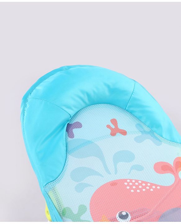 Babyhug Anti Slip Baby Bather with Aqua Print- Blue