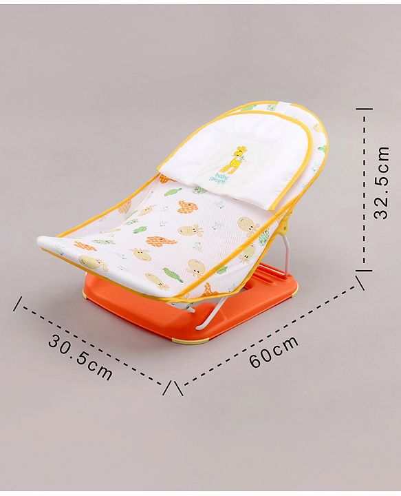 Babyhug Anti Slip Baby Bather Small with Animal Print- Orange