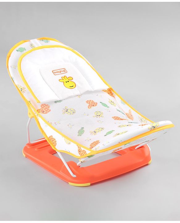 Babyhug Anti Slip Baby Bather Small with Animal Print- Orange