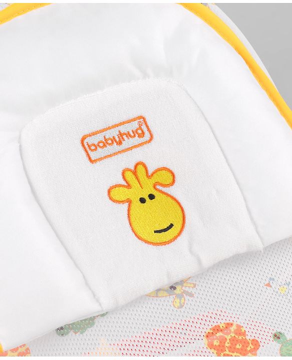 Babyhug Anti Slip Baby Bather Small with Animal Print- Orange