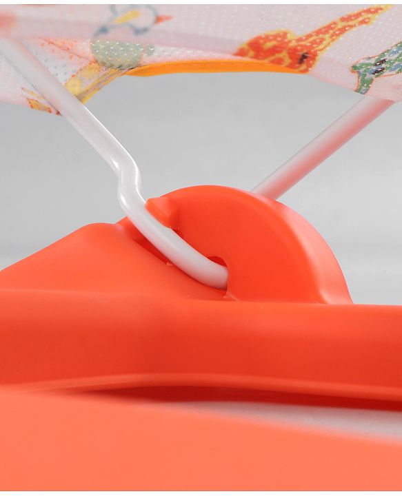 Babyhug Anti Slip Baby Bather Small with Animal Print- Orange