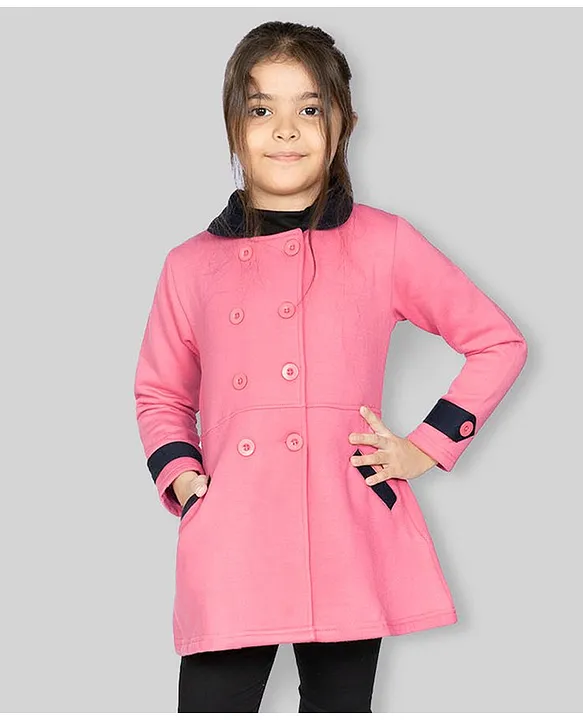 Girls pink cheap peacoat