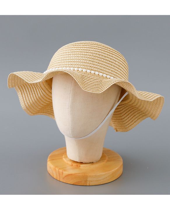 Babyhug Straw Hat with Bow Applique - Pink