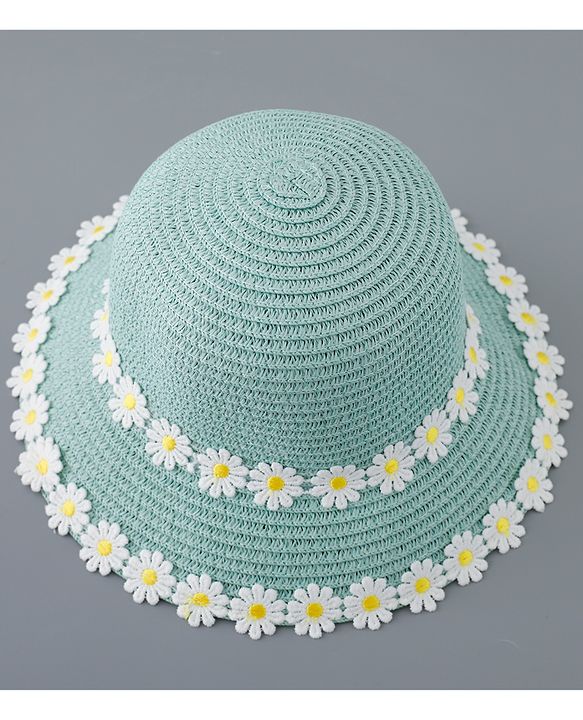 Babyhug Straw Hat Flower Design and Purse - Pink