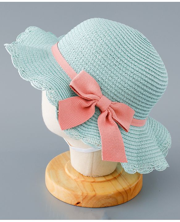 Babyhug Straw Hat with Bow Applique and Purse - Beige