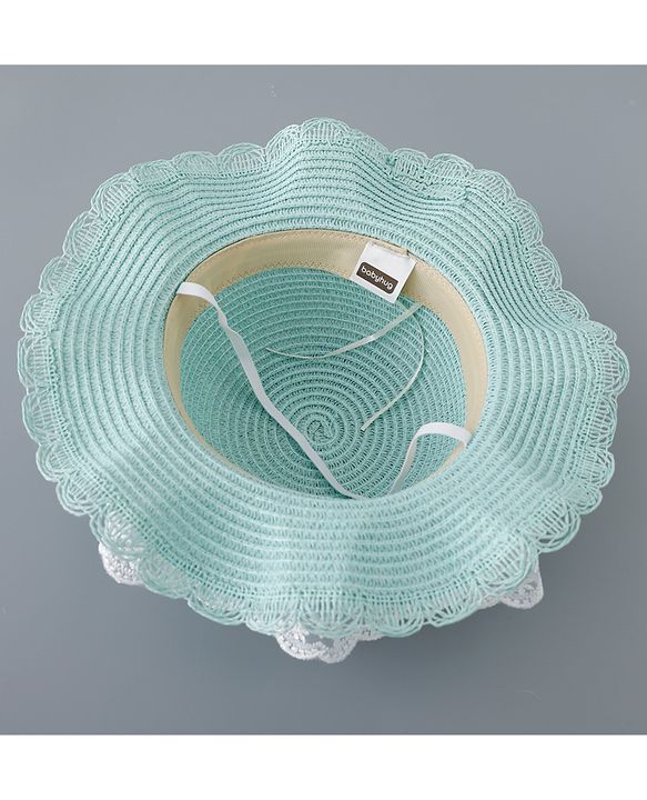 Babyhug Straw Hat Floral Design - Green