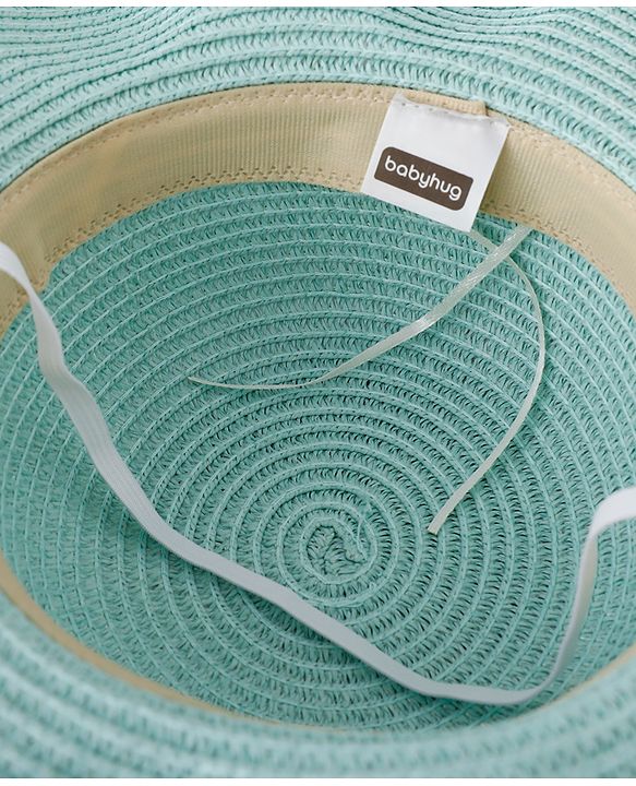 Babyhug Straw Hat Floral Design - Green