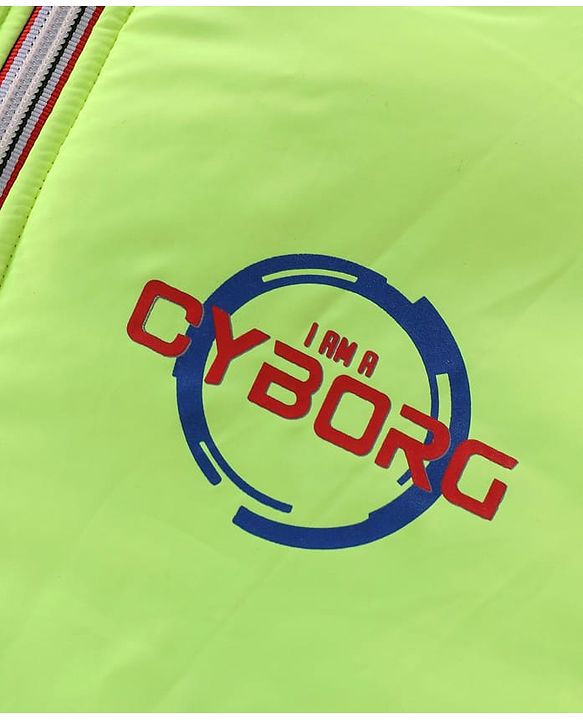 Pine Kids Full Sleeves Medium Winter Jacket - Neon Green