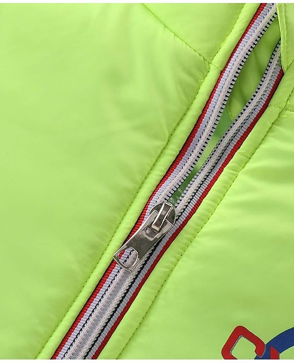 Pine Kids Full Sleeves Medium Winter Jacket - Neon Green