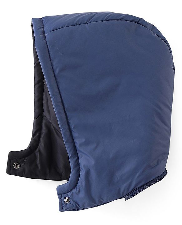 Pine Kids Full Sleeves Cut and Sew Medium Winter Jacket With Detachable Hood - Navy Blue