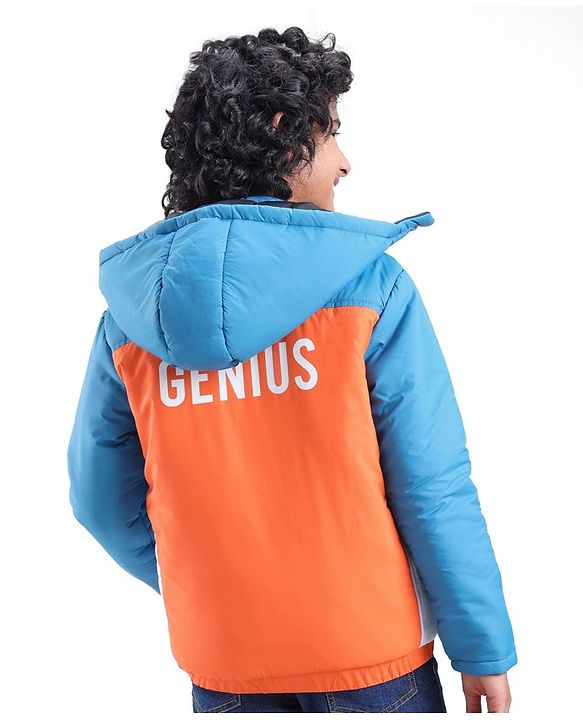 Pine Kids Full Sleeves Cut and Sew Medium Winter Hooded Jacket - Multicolor