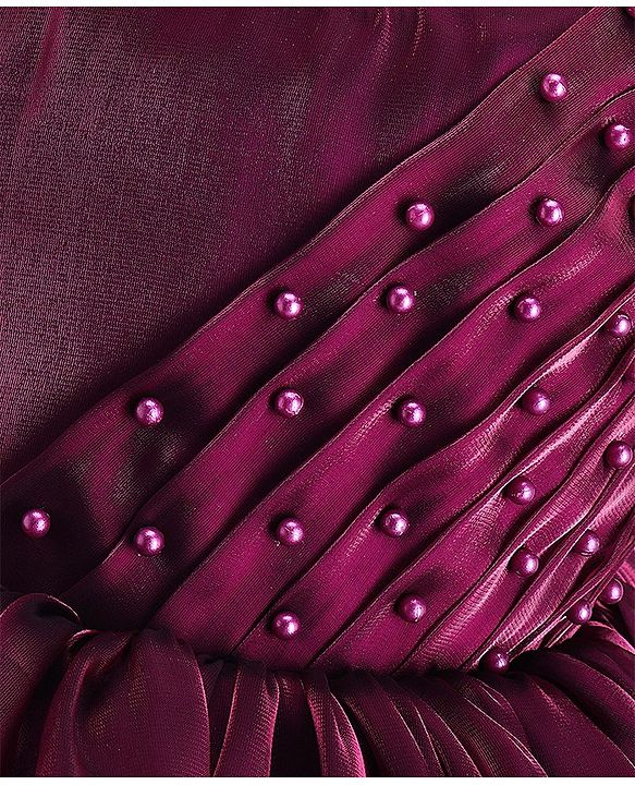 Babyhug Sleeveless Balloon Party Frock - Aubergine