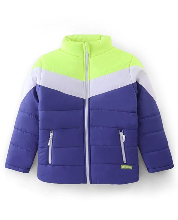 Pine Kids Full Sleeves Cut and Sew Medium Winter Jacket - Blue