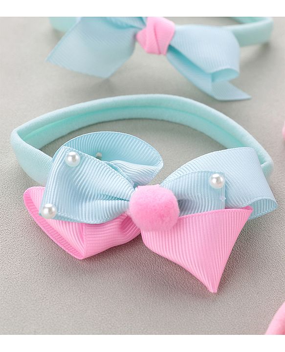 Babyhug Free Size Headbands  Bow Applique Pack of 4 - Multicolor